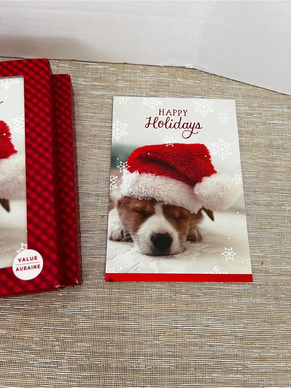 Lot of 2 Box Holiday Christmas Cards Dog Puppy Print 16 Count in Each Box